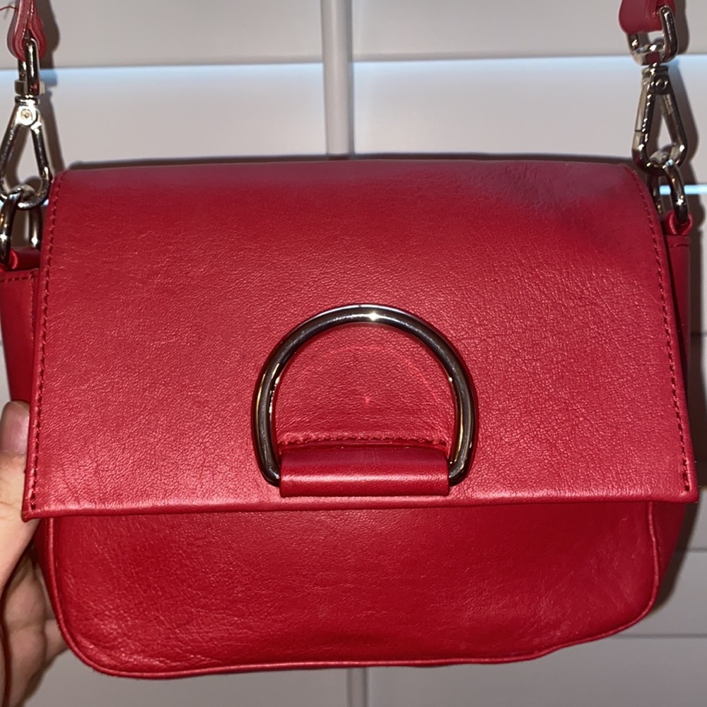 Zara real leather crossbody purse